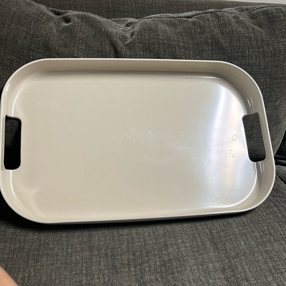 Large melamine outdoor serving tray.